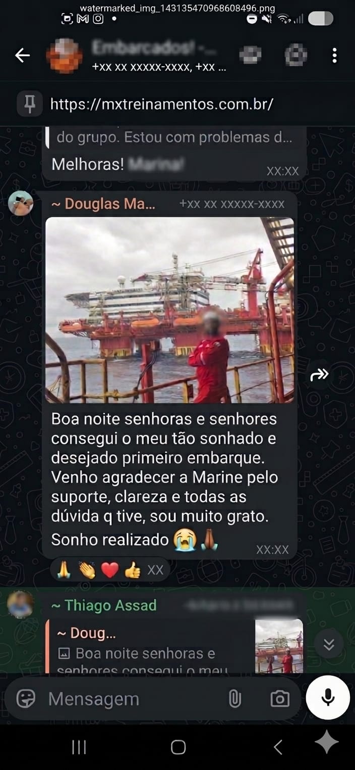 Aluno realiza sonho do primeiro embarque offshore